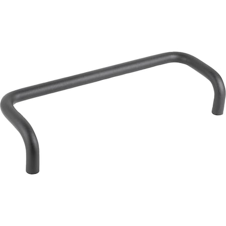 Kipp Pull Handle L=370, Form:A Steel, Black Powder, A=350, D=M08 K0230.350082
